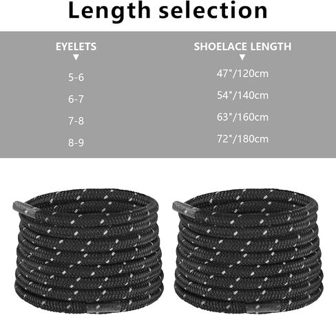 UamGlsob Reflective 550 Paracord Shoelaces - 7-Strand Core Heavy Duty Shoe Laces for Outdoor Hiking, Running & Work Boots in Saudi Arabia