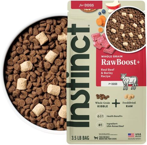 Instinct Raw Boost, Natural Dry Dog Food with Freeze Dried Pieces, High Protein, Whole Grain Recipe - Real Chicken & Brown Rice, 20 lb. Bag in Kuwait