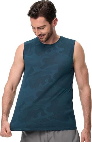 Surenow الرجال بلا أكمام كامو تانك القمم 3 حزمة الصيف تنفس تجريب المحملة مريحة سريعة الجافة العضلات قمصان للرجال in Kuwait