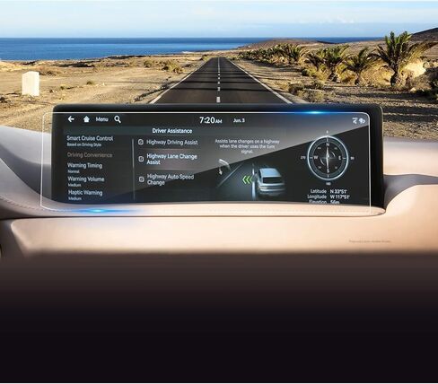 واقي شاشة Genesis GV80 2022 2023 2024، لواقي شاشة Genesis G80 2021-2024، زجاج مقسى 9H 2023 2024 ملحقات Genesis GV80/G80 واقي شفاف عالي الدقة 14.5 بوصة - فائق الدقة in Saudi Arabia