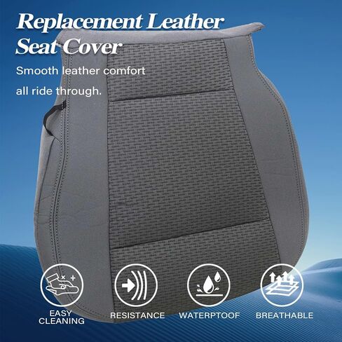 GXARTS Gray Front Driver Side Bottom Cloth Seat Cover & Seat Foam Cushion Replacement Compatible with Ford F250 F350 F450 F550 XLT 2017 2018 2019 2020 2021 Fit for Ford F150 2015-2020 in Saudi Arabia