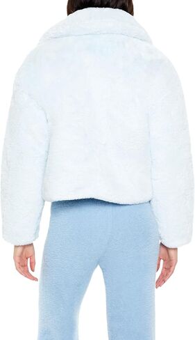 Forever 21 womens Faux Fur Zip-up Coat in Saudi Arabia