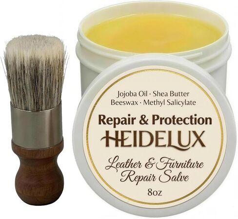 Leather Restoration Cream - Repairs Scratches, Scuffs, Fading & Worn Spots - with Shea Butter, Jojoba, Avocado & Beeswax - Fast-Drying, Non-Staining, No Sticky - Residue Care Kit (1pc) in Saudi Arabia