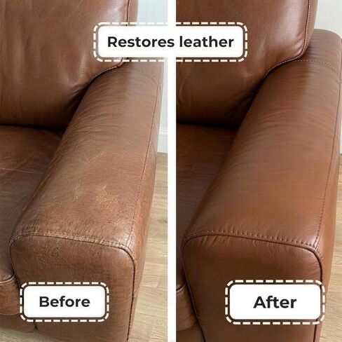 Leather Restoration Cream - Repairs Scratches, Scuffs, Fading & Worn Spots - with Shea Butter, Jojoba, Avocado & Beeswax - Fast-Drying, Non-Staining, No Sticky - Residue Care Kit (1pc) in Saudi Arabia