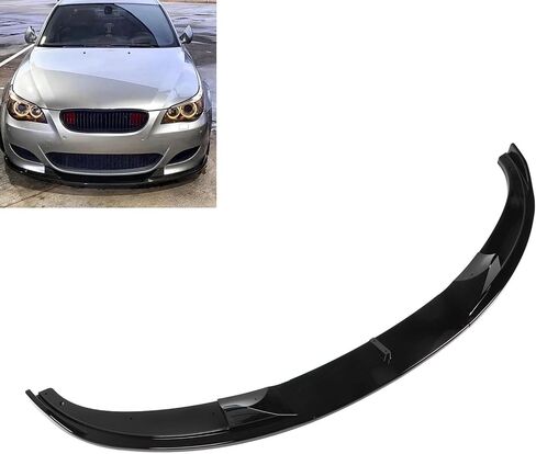Fabater Front Bumper Lip Spoiler, 3PCS High Strength Sporty Front Bumper Body Kit, Front Bumper Lip Chin Splitter Diffuser for E60 E61 M5 2005-2010 (Glossy Black) in Saudi Arabia