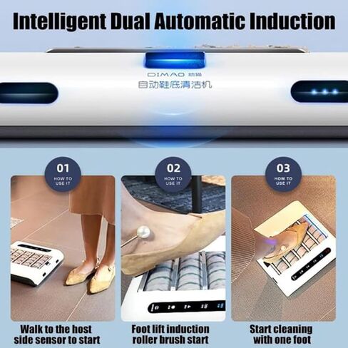 Automatic Induction Shoe Polisher & Cleaner, Multi-Function Shoe Shine Machine, 260RPM Electric Shoe Brush for Effortless Doorstep Cleaning, No Water Needed in Saudi Arabia