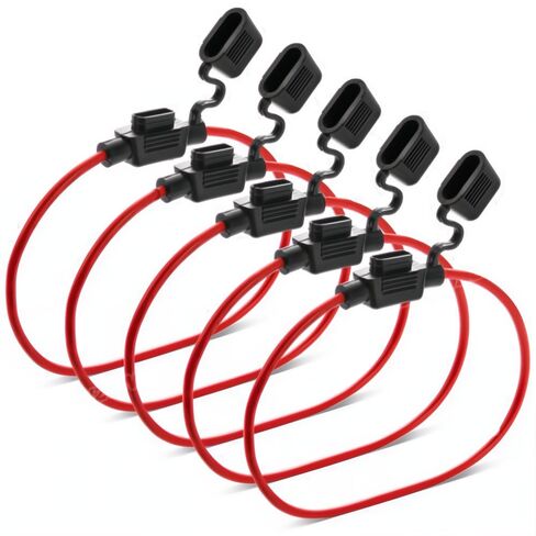 12 AWG حامل الصمامات المضمنة 12 فولت ترقية 12 AWG حامل الصمامات المقاوم للماء مع صمامات السيارة القياسية 2A 3A 5A 7.5A 10A 15A 20A 25A 30A في حامل الصمامات الخطية 12 فولت لحاملي السيارات البحرية Mini 30 AMP 5 قطع in Saudi Arabia