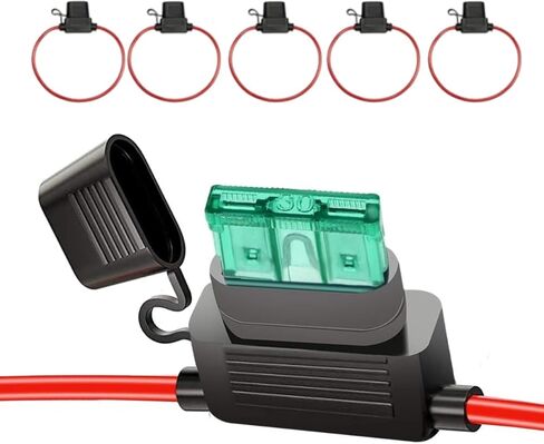 12 AWG حامل الصمامات المضمنة 12 فولت ترقية 12 AWG حامل الصمامات المقاوم للماء مع صمامات السيارة القياسية 2A 3A 5A 7.5A 10A 15A 20A 25A 30A في حامل الصمامات الخطية 12 فولت لحاملي السيارات البحرية Mini 30 AMP 5 قطع in Saudi Arabia