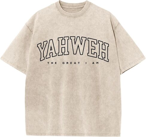 Christian Yahweh Religious Shirts for Boys Kids Jesus God Bible Verse Shirt Graphic Tees Acid Wash Tshirt Cotton Tops in Kuwait
