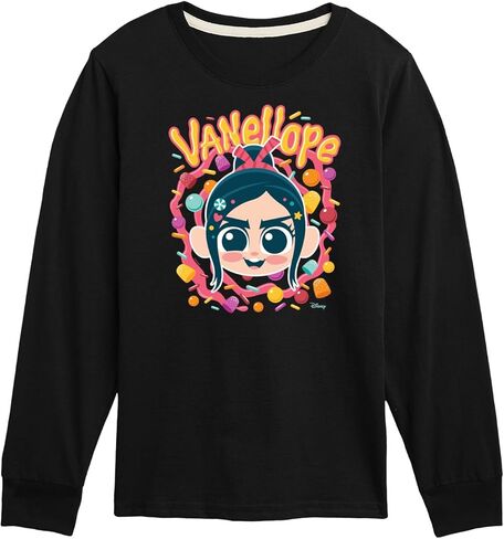 تي شيرت ديزني Wreck It Ralph - Vanellope & Candy - تي شيرت برسومات بأكمام طويلة للأطفال والشباب in Saudi Arabia