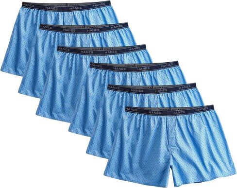 ملابس داخلية بوكسر ChevronTagless للرجال من Hanes، مقاس 3XL، حزام خصر مكشوف، 6 قطع، مقاس 3XL متعدد in Saudi Arabia
