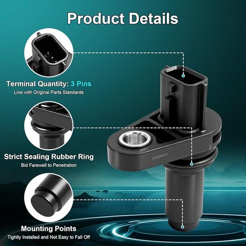 23731-JA10B Engine Crankshaft Position Sensor Compatible with Nissan 350Z 370Z Altima Maxima Murano Pathfinder Quest Infiniti G35 G37 EX35 FX35 JX35 M35 Q50 Q60 QX50 QX60 23731-JA10C, PC791T in Saudi Arabia
