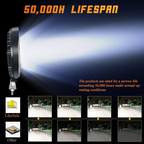 جراب إضاءة LED دائري - 4 بوصة 42 وات أضواء جرار LED، 15000 لومن 6500 كلفن ضوء أبيض، شعاع كومبو فيضان لأضواء العمل LED الضبابية لجرارات الشاحنات، ATV، UTV، المزرعة، البناء، الفناء (4 عبوات) in Kuwait