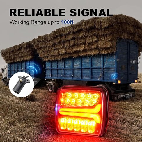 Wireless Trailer Lights Kit, Magnetic Tail Light for Trailer, USB-C Rechargeable LED Tow Light for Boat RV Caravans Campers Tractor, Brake Break Turn Signals for 4 Pin & 7 Way Towing Trucks in Saudi Arabia