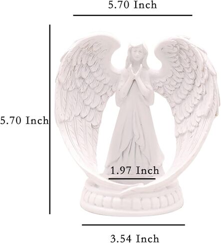 حامل شموع Angel Tealight، حامل شموع نذرية من الراتنج، هدايا ديكور على الطراز القوطي (الشمعة غير متضمنة) in Kuwait