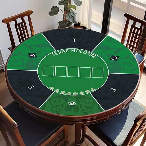 Texas Hold'em Table Mat - Non-Slip Rubber Desk Pad for Home Game Nights, Family Gatherings & Social Game Events,Waterproof & Easy to Clean - Blue in Saudi Arabia