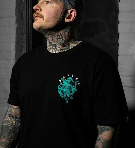 Sullen Men's Once Bitten Artist Series Tattoo Lifestyle Graphic Premium Cotton Short Sleeve Tee in Saudi Arabia