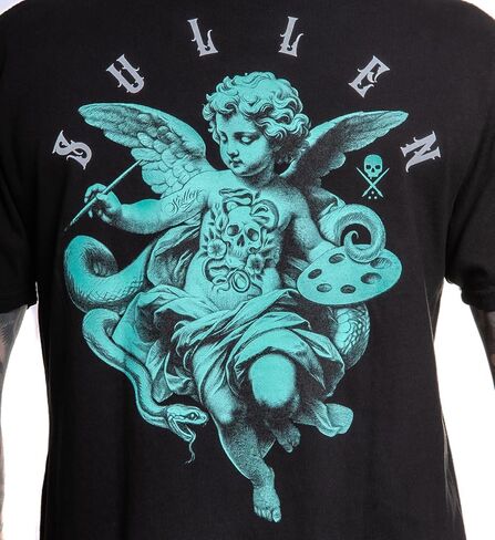 Sullen Men's Once Bitten Artist Series Tattoo Lifestyle Graphic Premium Cotton Short Sleeve Tee in Saudi Arabia