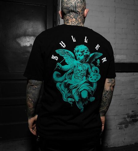 Sullen Men's Once Bitten Artist Series Tattoo Lifestyle Graphic Premium Cotton Short Sleeve Tee in Saudi Arabia