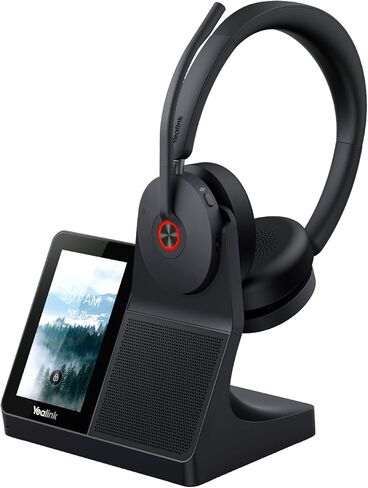 سماعة رأس Yealink WH68 Workstation DECT اللاسلكية مع شاشة لمس 4 بوصات، 4 ميكروفون ANC هجين، نطاق 606 قدمًا، محطة عمل الكل في واحد مع مكبر صوت، سماعة مكتب محور USB 3X للهاتف المكتبي والكمبيوتر والهاتف المحمول in Saudi Arabia