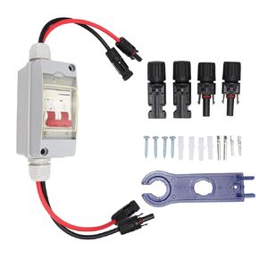 2P MCB Mini Circuit Breaker Miniature Circuit Breaker Small DC Solar PV System Circuit Breaker DC 500V 32A (with Cable and PV Connector)