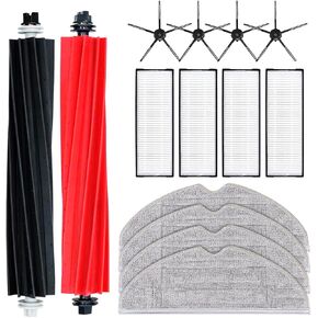 WuYan 14 pcs S8 Replacement Parts for Roborock S8 S8 PLUS S8+ S8 Pro Ultra Robotics,1set Main Brush,4 Filter,4 Mop Cloth,4 Side Brush,Vacuum Cleaner Accessories.