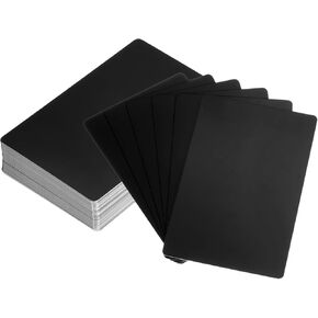 uxcell 50Pcs Blank Metal Business Cards 86 x 54 x 0.45mm Anodized Aluminum Sheet Name Card for Laser Engraving DIY Cards, Red in Kuwait