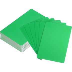 uxcell 50Pcs Blank Metal Business Cards 86 x 54 x 0.45mm Anodized Aluminum Sheet Name Card for Laser Engraving DIY Cards, Red