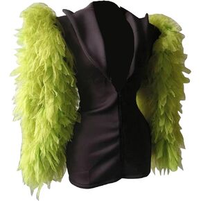 Fashion Green ​Big Sleeves Dress V Neck Club Party Birthday Performance Pole Dance Sexy Stage Drag Queen Costumes