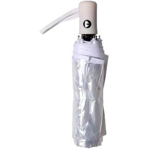 Full Automatic Clear Foldable Umbrella 8 Ribs Tri-Fold Auto Open Close Umbrellas for Rain Open Foldable Umbrella Clear Travel Umbrella - Auto Clear Visibility, Waterproof, Strong Compact Windproof Umbrella for