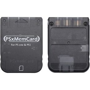 بطاقة ذاكرة RetroScaler Psxmemcard PS1 - تدعم ترقية البرامج الثابتة وحفظ بطاقة ألعاب البيانات، وتتضمن بطاقة Micro SD بسعة 512 ميجابايت، لوحدة تحكم ألعاب PS1 وPS One
