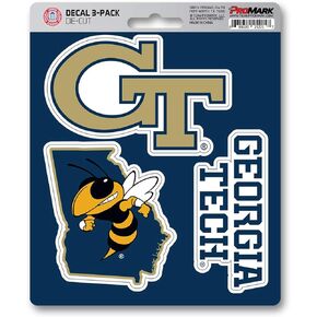 FANMATS NCAAGeorgia Tech 3 Piece Decal Set,Yellow