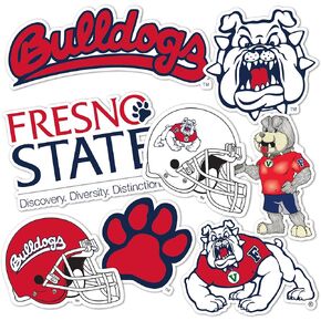 Desert Cactus Fresno State Sticker California State University Bulldogs Stickers Vinyl Decals Laptop Water Bottle Car Scrapbook T2 (Type 2)