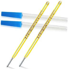 ℃&℉ Oral Thermometer for Adults and Kids 2PCS - Glass Basal Body Thermometer - Rectal Body Thermometer for Baby - Non Digital Infrared Thermometer - Accurate Easy Reading by HARIKA LIFE