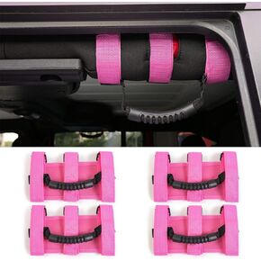 JeCar Grab Handles Heavy Duty Roll Bar Grip Handles Compatible with Jeep Wrangler 1955-2023 CJ YJ TJ JK JL & Gladiator JT