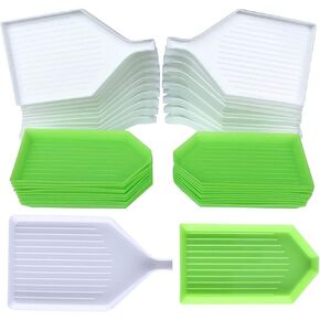 Toosunny 40 Pack Plastic Bead Sorting Trays Diamond Rhinestone Tray Diamond Painting Tray Cross Stitch Nail Art Tray Plate for DIY Art Craft 2 Types