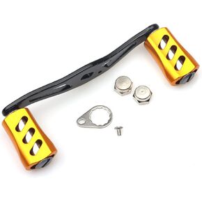 Fishing Wheel Handle Replacement Rocker Arm Grip Handle Baitcast Reel Crank Arm Modified Accessories Double Rocker - Gold in Saudi Arabia