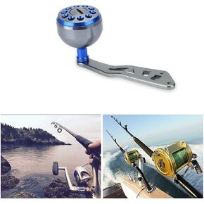 Reel Replacement Power Handle Knob Handle Grips Part Metal Fishing Spinning Reel Handle Grip for Abu Round Baitcast (Blue) Reel Handle for Penn Power Handles for Fishing Reels