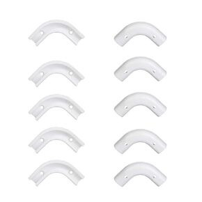 EZRODI 10 Pack 1/4 inch RO Tubing Elbow Mounting Clip Flow Bend Clip to Support Tube and elimiate kinking(Pack of 10) (10, 1/4 inch O.D. Tubing), White