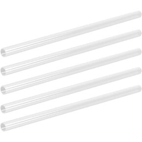 Oedema 5PCS Clear Rigid Tubes 10mm/0.39" ID & 12MM/0.47" OD Plastic Rigid Round Tube Polycarbonate Tube 300mm/11.81" Length for Handcrafts, DIY