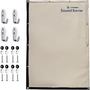LTCANOPY Soundproof Blanket for Recording - 53.15"x73.74", Oxford Cloth Fabric Sound Absorbing Panel, Waterproof, Noise Reduction and Flame Retardant, Suitable for Recording Studio/Music Studio