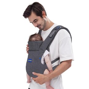 Newborn Carrier, Baby Carrier, Cozy Baby Wrap Carrier(7-44lbs), with Hook&Loop for Easily Adjustable, Soft Fabric,Breathable Black