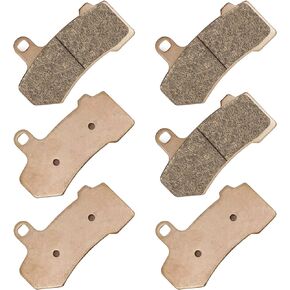 3 Sets Front Rear Brake Pads Sintered for Harley Davidson Road King Road Glide Street Glide Electra Glide 2008-2020 Ultra Limited 2014-2020 Street Rod Night Rod V-Rod Tri Glide