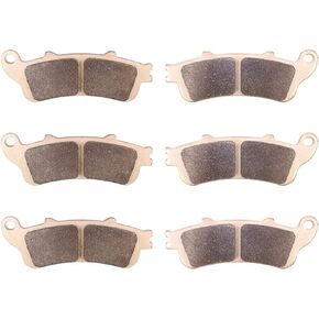LOCOPOW VTX 1800 Front Rear Sintered Brake Pads for Honda VTX1800 GL1800 CBR1100XX Goldwing 1800 Interceptor 800 VFR800F ST1100 ST1300 Sintered Metal High Performance