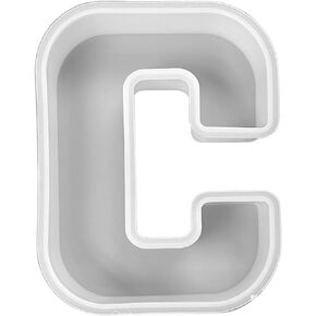 الحروف الأبجدية الكبيرة 7 بوصة عملاقة LED ضوء الراتنج قوالب ضوء الايبوكسي الطازج لوضعها على قاعدة خشبية قوالب السيليكون الراتنج الحرفية صنع قالب الراتنج الأبجدية لقاعدة عرض LED الحروف قلادة سيليكون A-Z