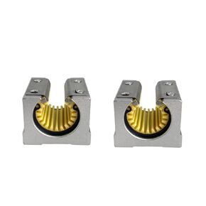 Coavoo SBR16UU Bearing Blocks, 2Pcs Engineering Plastic 16mm Open Sliding Slider Block for SBR16 Linear Motion Shaft Guides Slide Rails as CNC Linear Rail Kit