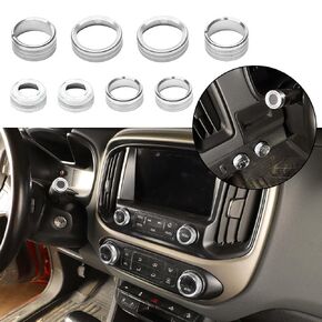 JWWY for Colorado Radio AC Knobs Air Conditioner Switch Button for 2014-2023+ Chevrolet Colorado, Center Console 4WD Switch Knob for GMC Chevy Colorado GMC Canyon Accessories Aluminum Alloy Blue