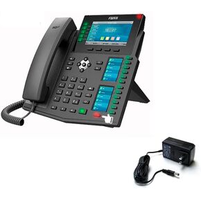 هاتف Fanvil X6U Enterprise IP مع 20 خط SIP ومنفذ جيجابت مزدوج PoE مدمج مع مصدر طاقة 5V 2A