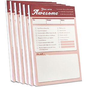Awesome Kudos for Colleagues | Pack of 2 Note Pads | Recognize Large or Small Contributions, and Inspire Continued Efforts | 4.1" x 6.1" (2, Middle)