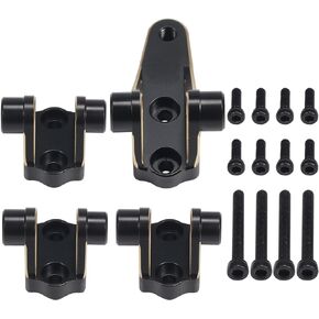TRX4 Brass Link Mounts 37g Black Brass Suspension Link Mounts Panhard Axle Mounting Set for 1/10 RC Crawler TRX4 Defender Bronco K5 8227 Upgrades Accessories